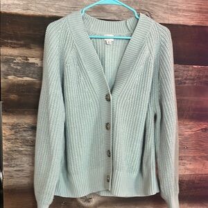 A New Day Light Green Cardigan Sweater